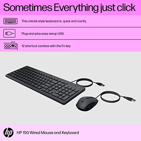 Keyboard and Mouse HP 150 Wired  Combo