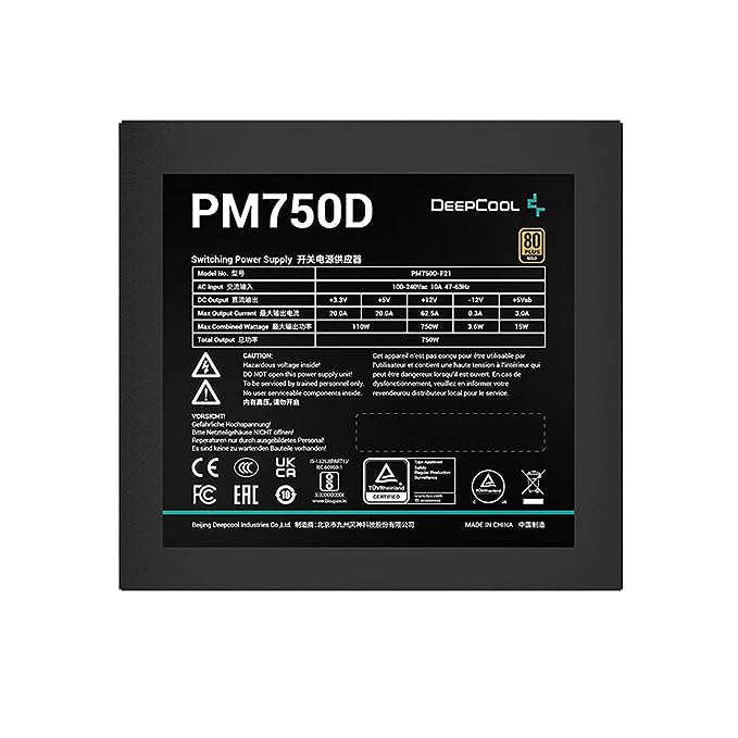 SMPS 750 WATT PM750D DEEPCOOL 80 PLUS GOLD