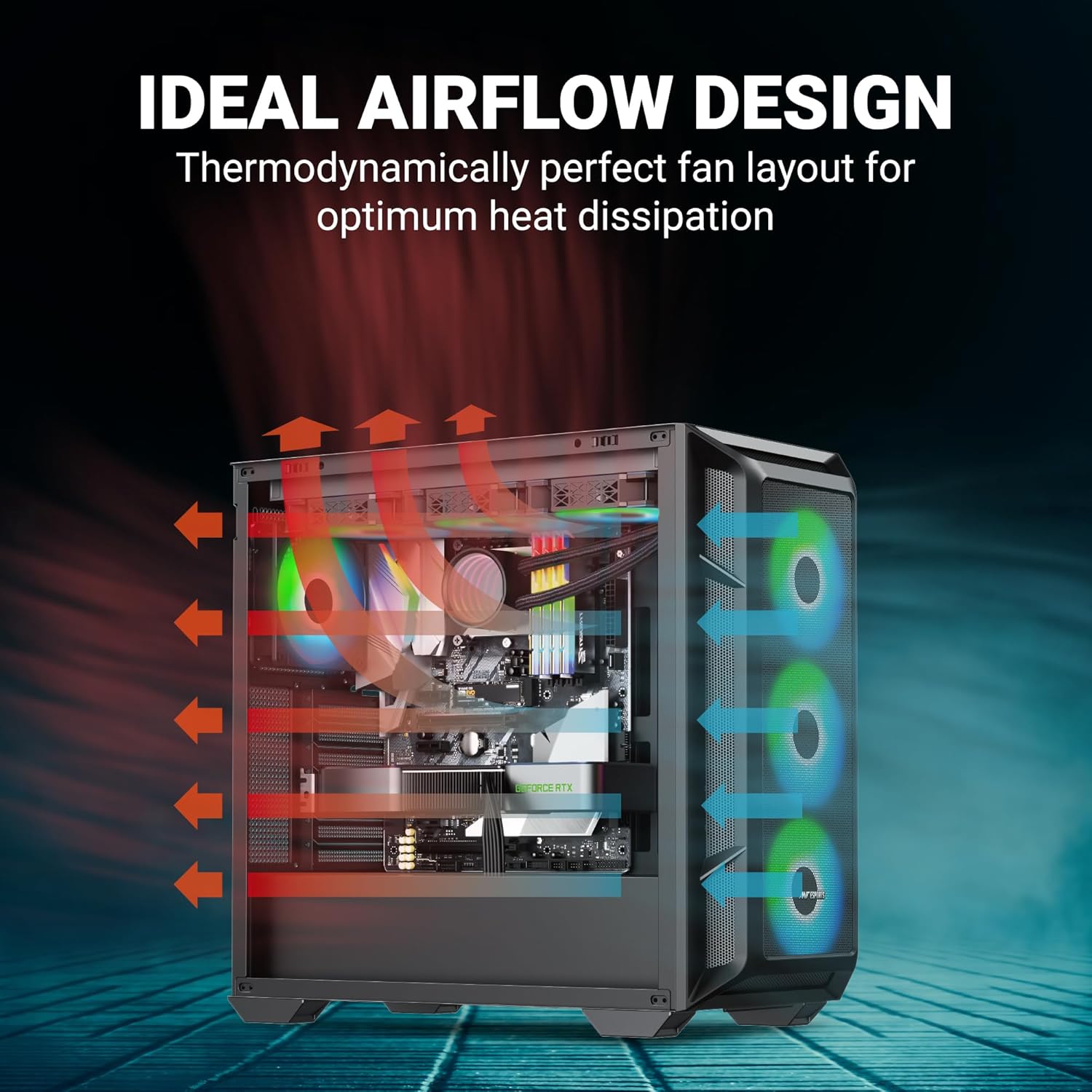 Cabinet  Ant Esports 611 Air Gaming CASE BLACK