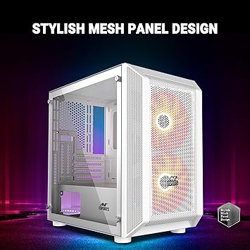 CABINET Ant Esports 200 Air Mini M-ATX GAMING CASE WHITE