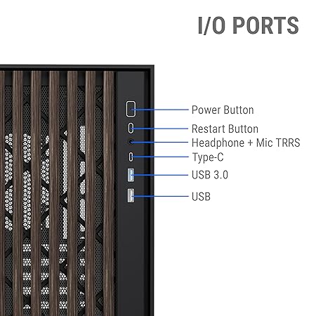 Cabinet Ant Esports Zen Wood C3 ATX Black