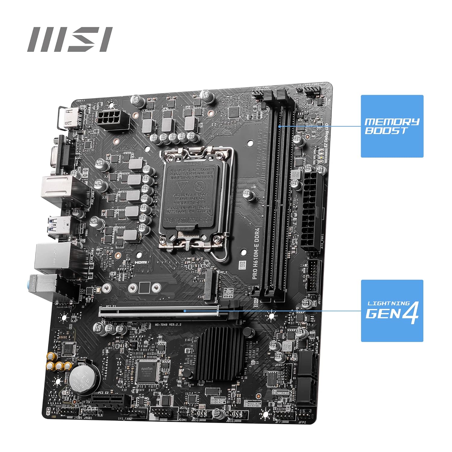 MOTHERBOARD Pro H610M-E MSI DDR5 
