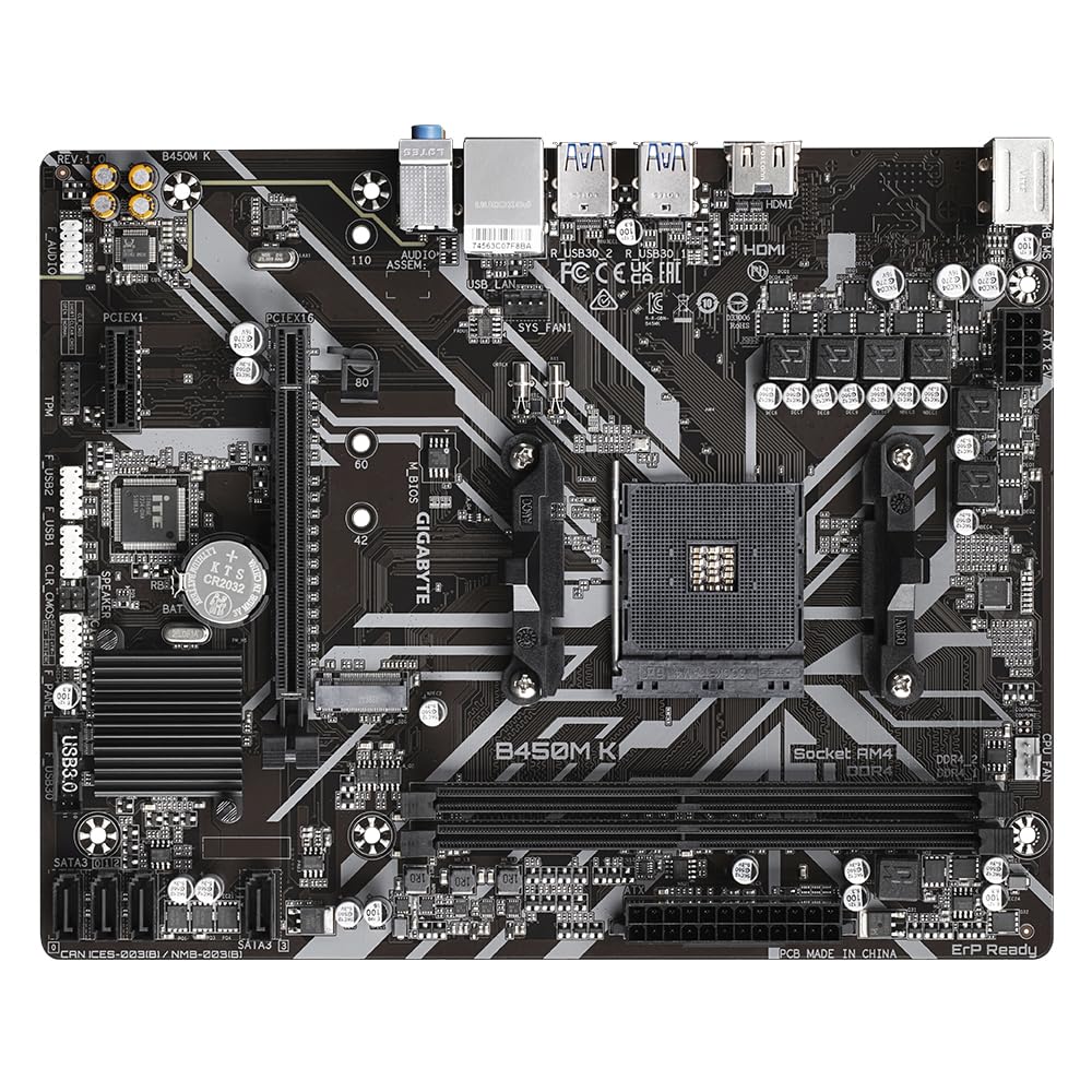 MOTHERBOARD   B450M K GIGABYTE DDR4