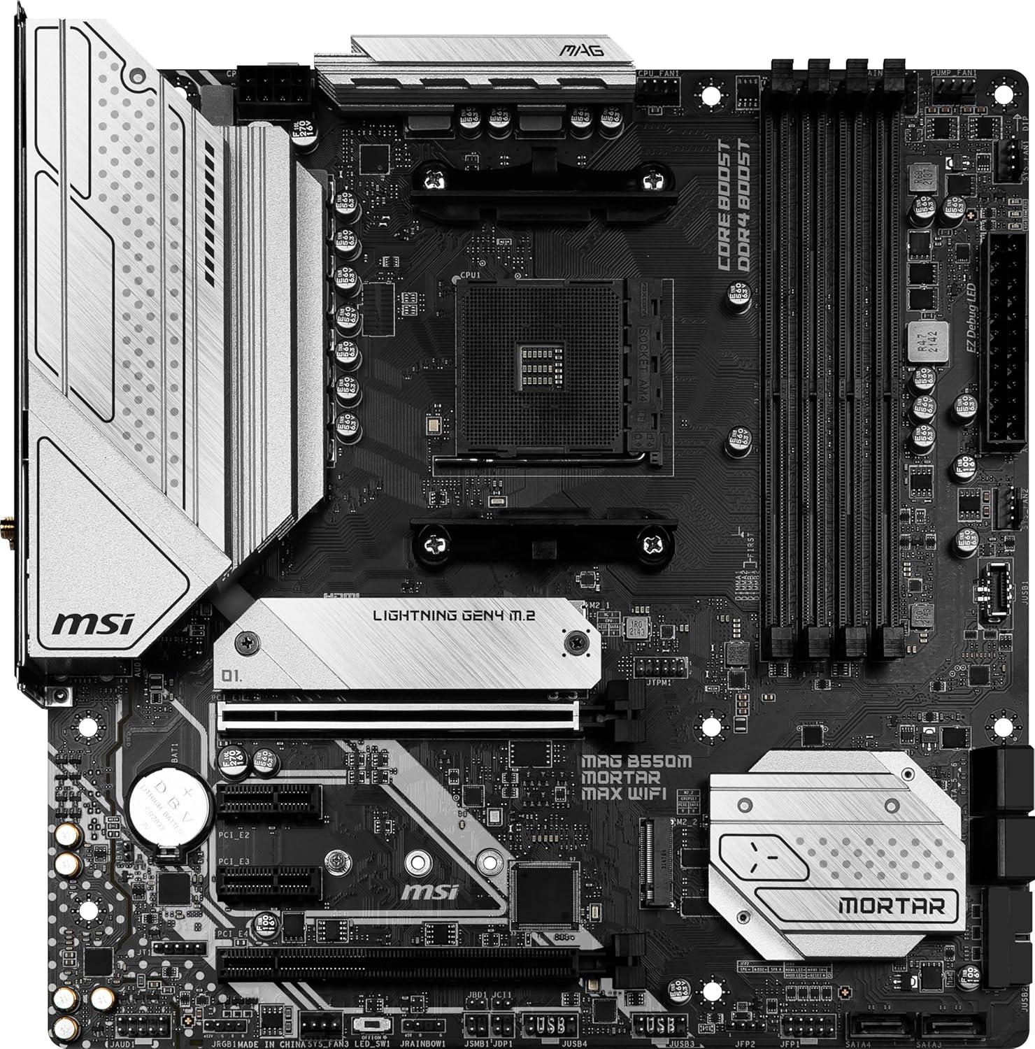MOTHERBOARD MAG B550M Mortar MAX WIFI MSI DDR4