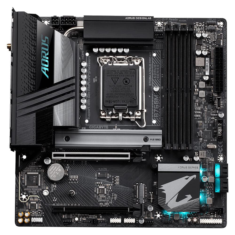 MOTHERBOARD B760M Aorus Pro AX (Wi-Fi) GIGABYTE DDR5