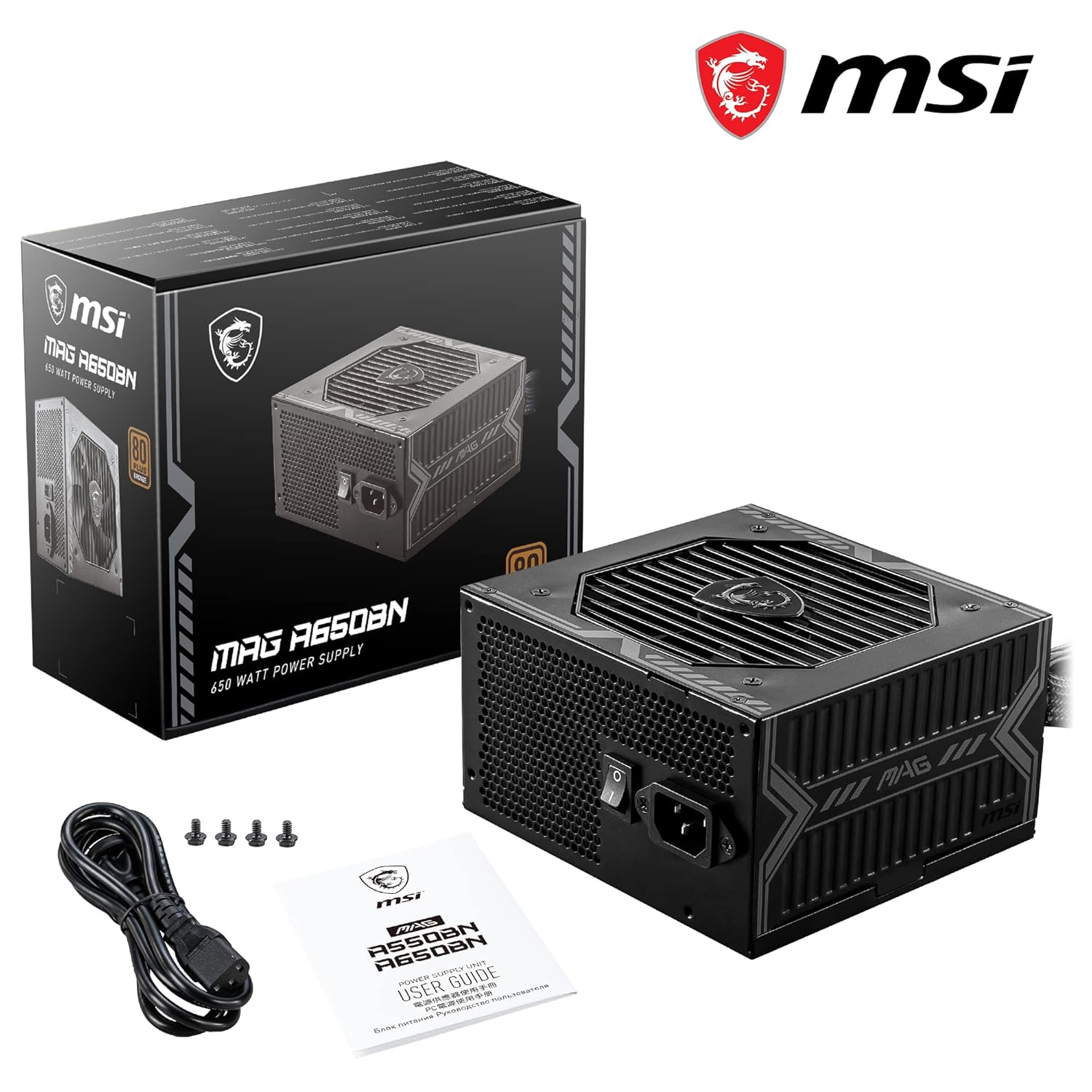 smps MSI MAG A650BN 650 Watt 80 Plus Bronze SMPS