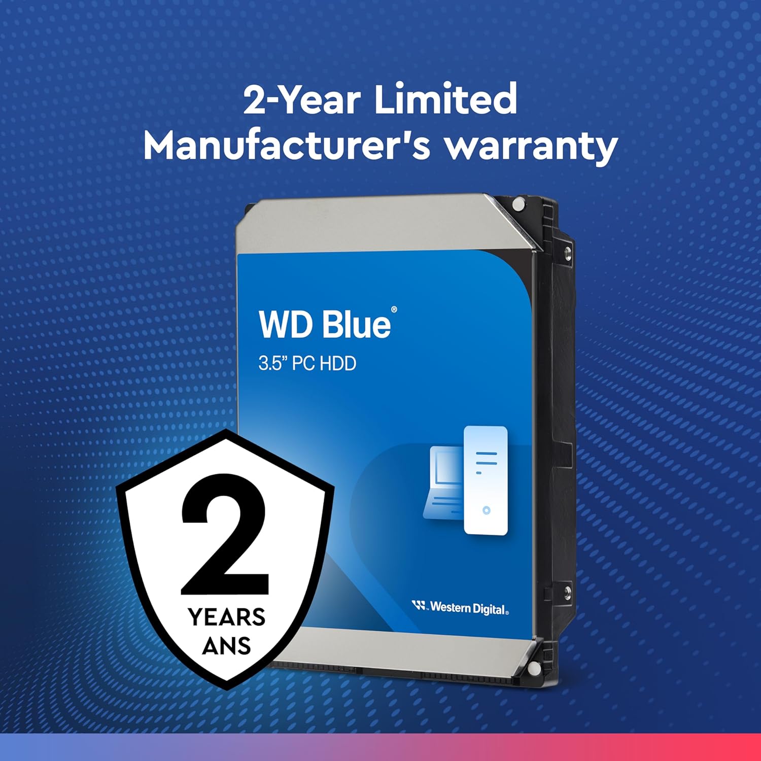 HDD 2TB WD Blue PC Internal Hard Drive - 7200