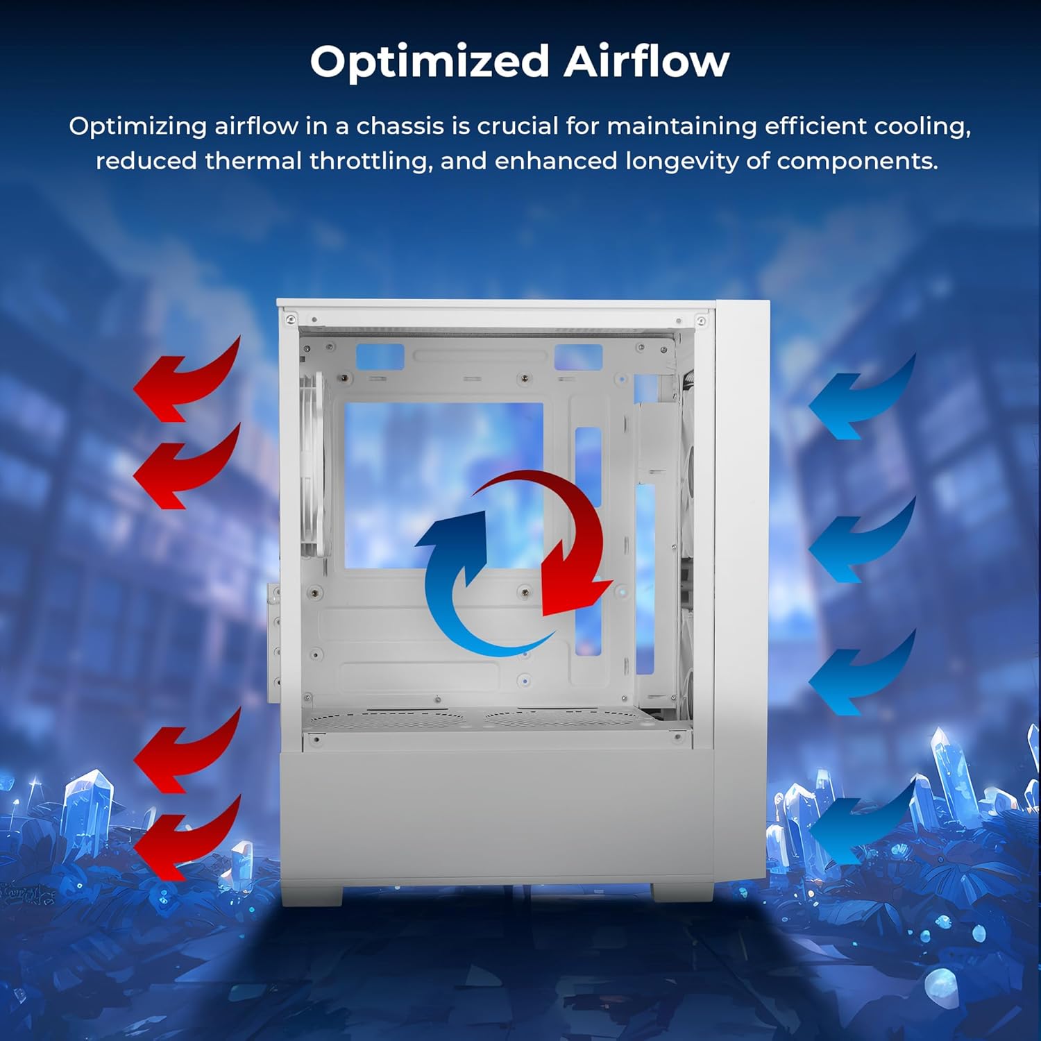 cabinet TWOFACE Premium Gaming ZEBRONICS white