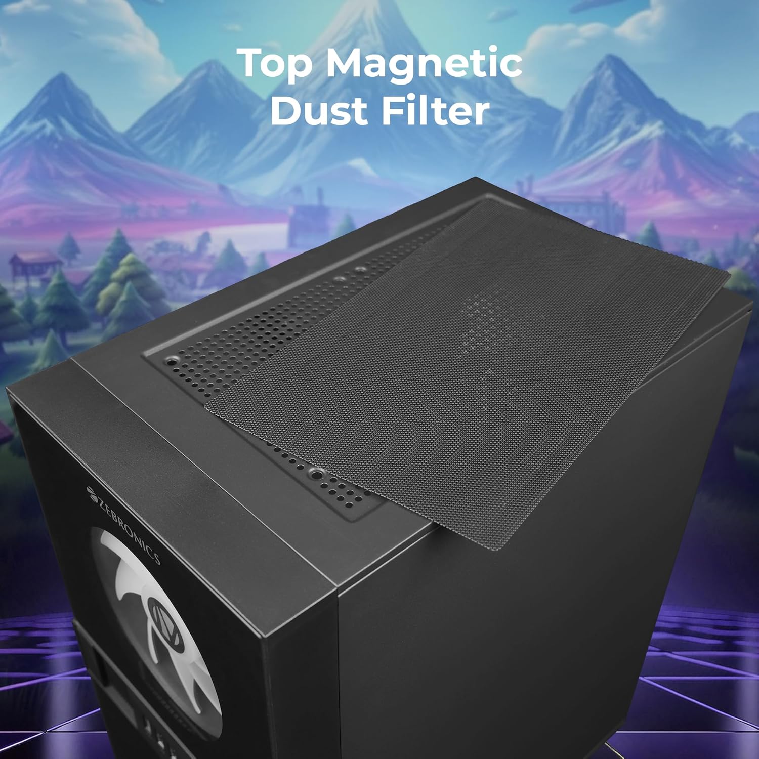 CABINET Leon PRO Premium Gaming Cabinet/Case ZEBRONICS BLACL