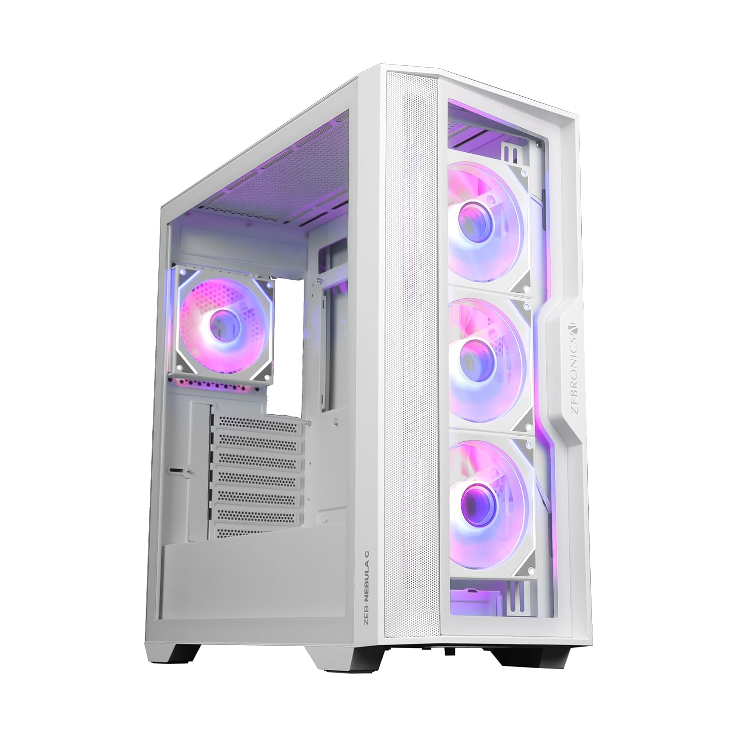 CABINET Nebula-G Premium Gaming Case Zebronics WHITE